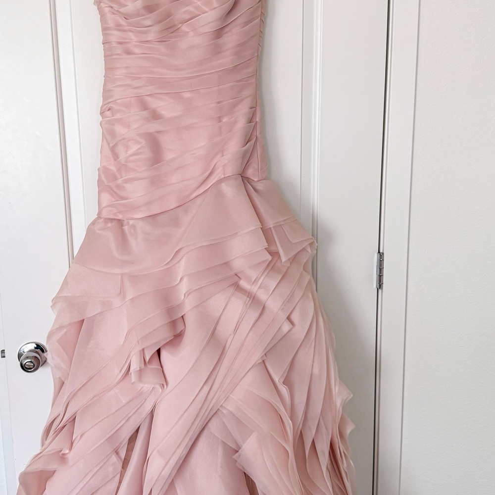 Elegant Pink Vera Wang Wedding Gown